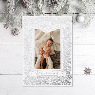 De Vœux En Aluminium Carte vintage Happy Hanoukka Holiday Photo Foil