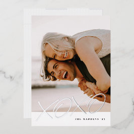 De Vœux En Aluminium Carte XOXO Valentine's Day - Noir