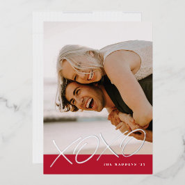 De Vœux En Aluminium Carte XOXO Valentine's Day - Rouge