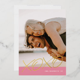 De Vœux En Aluminium Carte XOXO Valentine's - Rose