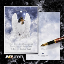 Tri Collie Angel & Cherub - Carte d'huile pour ani