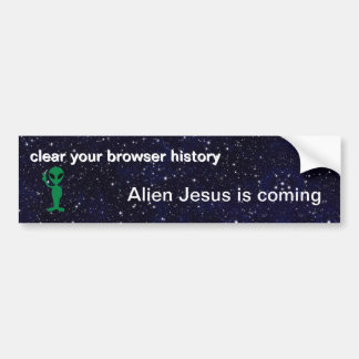 De Voiture Alien Jésus vient autocollant pare-chocs