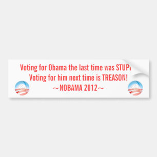 De Voiture Anti autocollant d'Obama, NOBAMA 2012,