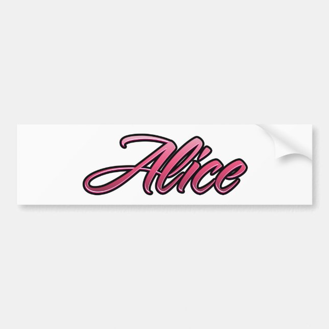 De Voiture Autocollant Aufkleber rose pâle Alice (Devant)