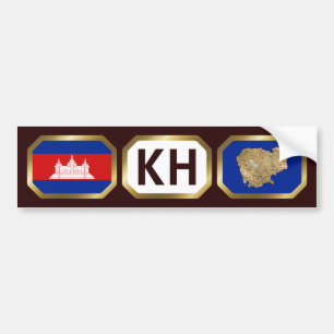 De Voiture Autocollant Cambodge Drapeau Carte Code