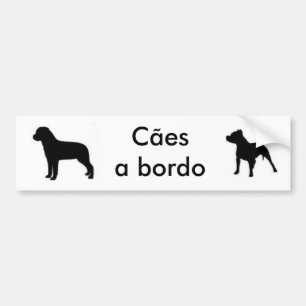 De Voiture autocollant chiens bordo-Rott et Pit