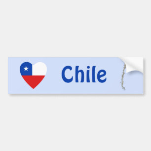 De Voiture Autocollant Chile Drapeau Cœur + Carte