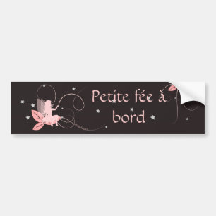 De Voiture Autocollant fée rose petite fée à bord