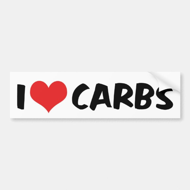 De Voiture Autocollant I Love Carbs (Devant)