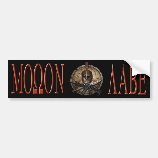 De Voiture Autocollant Molon Labe Spartiate M-4 (Devant)