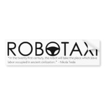 Autocollant Nikola Tesla Robotaxi