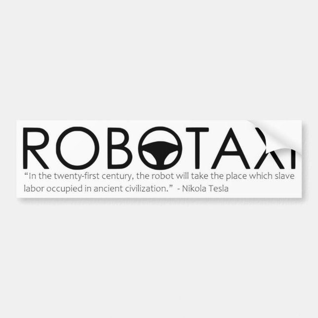 De Voiture Autocollant Nikola Tesla Robotaxi (Devant)