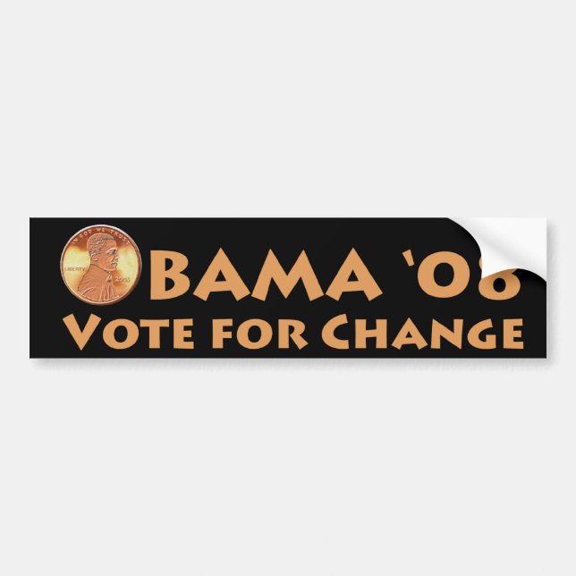 De Voiture Autocollant Obama Penny Bumper (Devant)