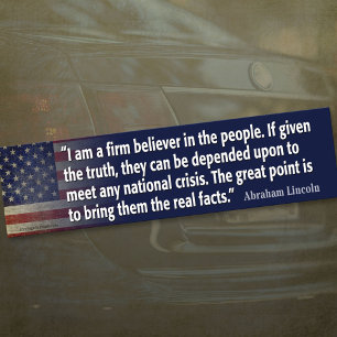 De Voiture Autocollant pare-chocs Abraham Lincoln