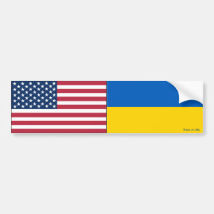 De Voiture Autocollant pare-chocs américain et ukrainien
