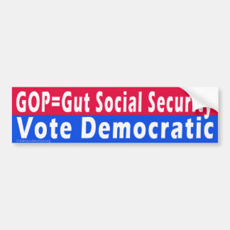 De Voiture Autocollant pare-chocs 'GOP=Gut Social Security'
