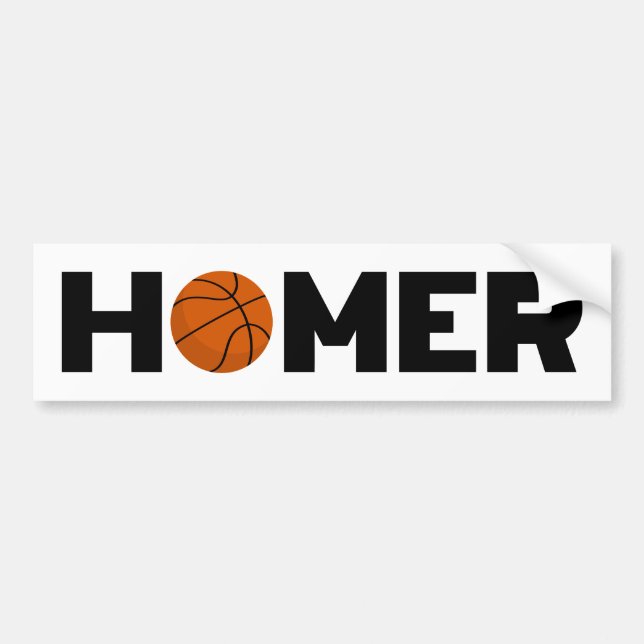 De Voiture Autocollant pare-chocs Homer Basketball (Devant)