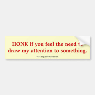 De Voiture Autocollant pare-chocs "Honk"