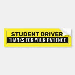 De Voiture Autocollant pare-chocs pour conducteur étudiant