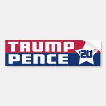 Autocollant pare-chocs Trump Pence 2020