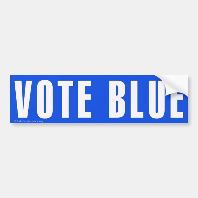 De Voiture Autocollant pare-chocs 'VOTE BLUE' (Devant)