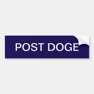 De Voiture Autocollant POST DOGE (bleu foncé/blanc)