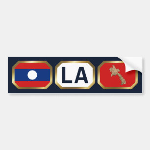 De Voiture Autocollant pour pare-chocs avec drapeau, carte et