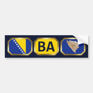De Voiture Autocollant pour pare-chocs Drapeau Carte Code Bos