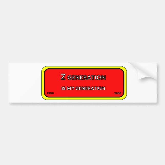 De Voiture Bumper/fenêtre autocollant génération Z (Devant)