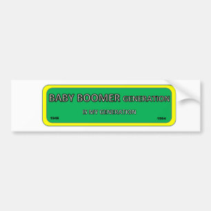 De Voiture Bumper/vitre autocollant génération BABY BOOMER