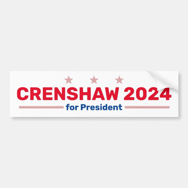 De Voiture Crenshaw autocollant pare-chocs 2024 (Devant)