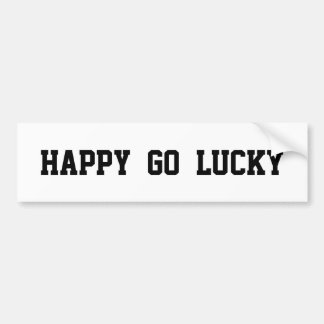 De Voiture Happy Go Lucky sur un autocollant blanc