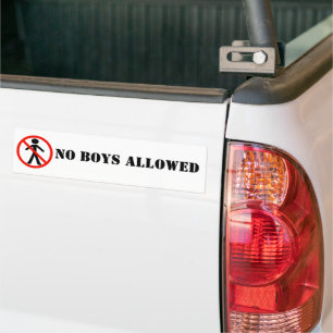 De Voiture Interdit aux garçons Autocollant