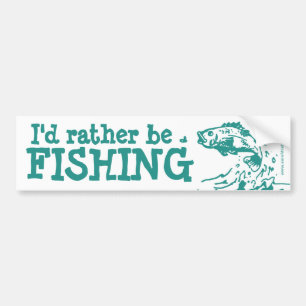 De Voiture Je préférerais être FISHING auto autocollant pare-