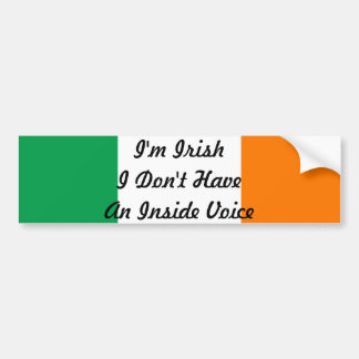 De Voiture Je suis irlandais je n'ai pas un autocollant
