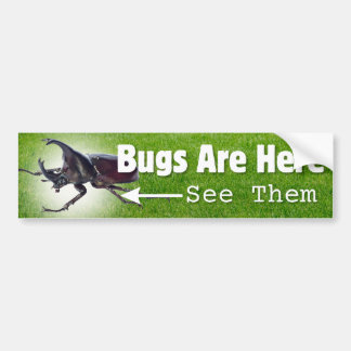 De Voiture Les Bugs Sont Là... Autocollant pare-chocs Rhino B