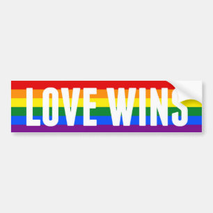 De Voiture LOVE WINS gay mariage bumper autocollant
