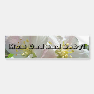 De Voiture Maman Papa et Bébé! autocollant Pommiers en fleurs