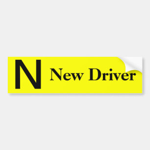 De Voiture Nouveau pilote jaune pare-chocs autocollant