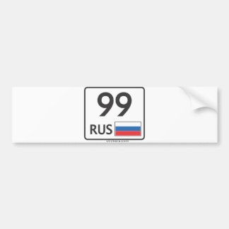 De Voiture RUS. Moscou. 99. Autocollant