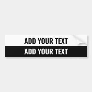De Voiture Votre texte «Folio Extra Bold» Autocollant Noir et