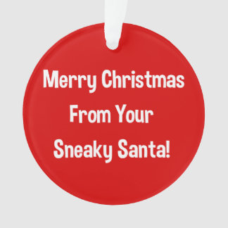 De votre ornement acrylique Sneaky Père Noël