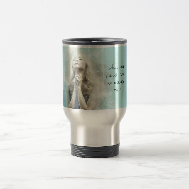 De Voyage Ajoutez votre prière ou citation à cette Mug café  (Centre)
