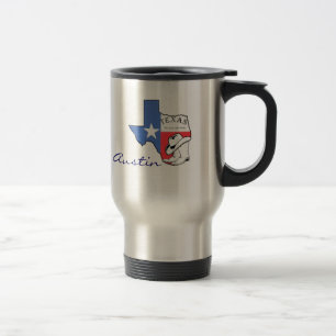 De Voyage Austin, Texas State Map avec étoile, Bottes, Mug C