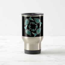 Bleu Poisson Cerclant Mug