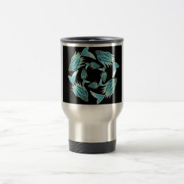 De Voyage Bleu Poisson Cerclant Mug