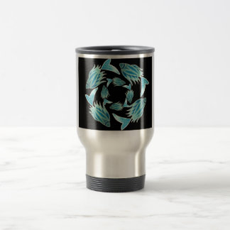 De Voyage Bleu Poisson Cerclant Mug