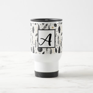 De Voyage Boho Basic Black and White Travel Mug