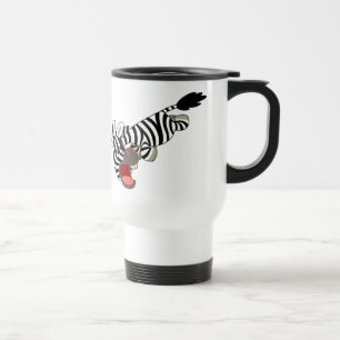 De Voyage Caricature mignonne Prankish Zebra Commuter Mug