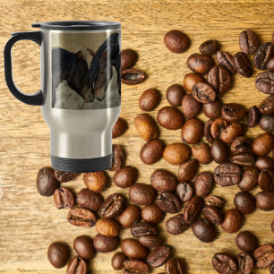 De Voyage Chevaux Mustang Sauvage Nuzzling Travel Mug 14 onc